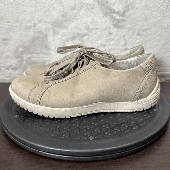 Dansko Leela Lace Up Sneakers Womens Size Eu 36 US 6 Taupe Tan Brown Nubuck - Picture 5 of 12